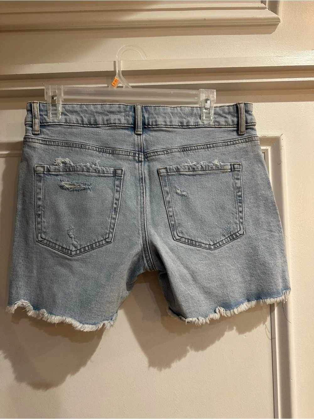 Maurices Light Blue Distressed Denim Jean Shorts